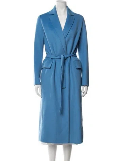 Pre-owned Maje Wool Coat In Blue