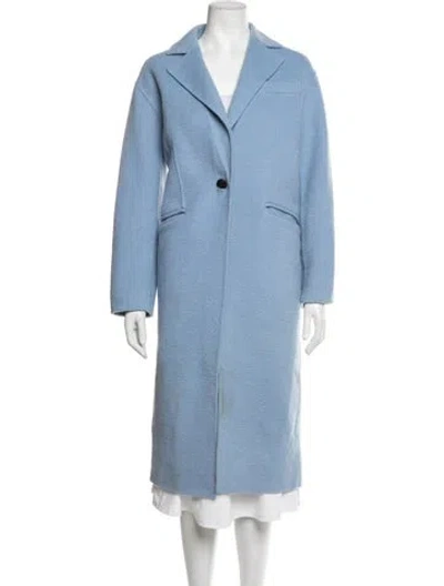 Pre-owned Maje Wool Coat In Blue