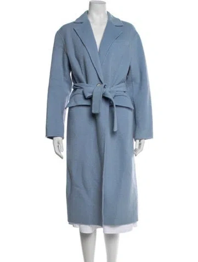Pre-owned Maje Wool Coat In Blue