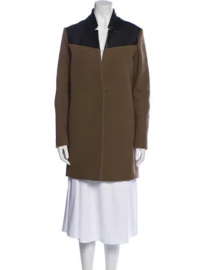 Pre-owned Maje Wool Coat In Brown