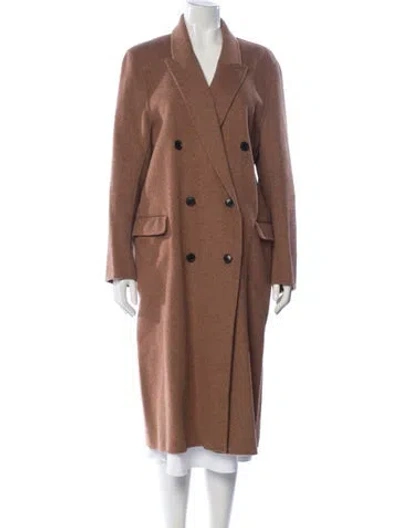 Pre-owned Maje Wool Coat In Brown