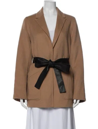 Pre-owned Maje Wool Coat In Brown