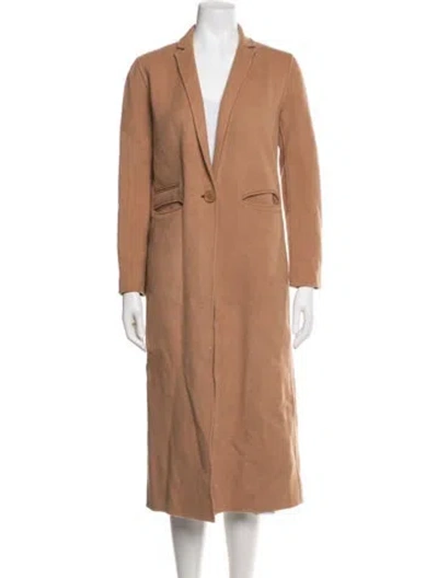 Pre-owned Maje Wool Coat In Brown