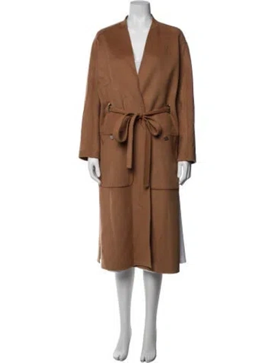 Pre-owned Maje Wool Coat In Brown