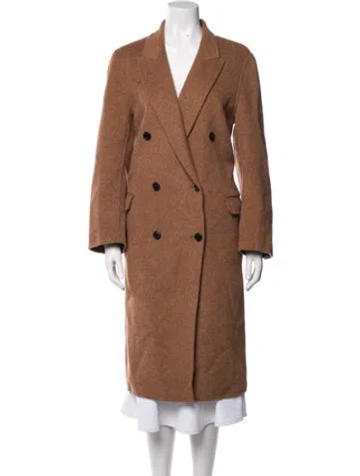 Pre-owned Maje Wool Coat In Brown