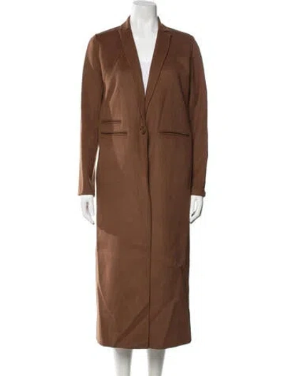 Pre-owned Maje Wool Coat In Brown