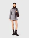 Maje Wool Coat In Gray
