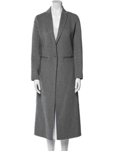 Pre-owned Maje Wool Coat In Gray
