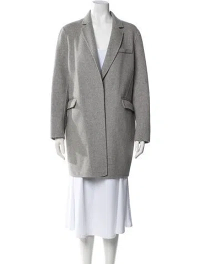 Pre-owned Maje Wool Coat In Gray