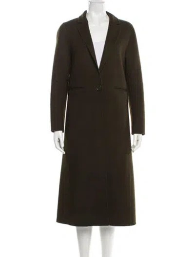 Pre-owned Maje Wool Coat In Green