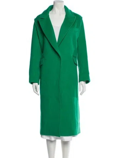 Pre-owned Maje Wool Coat In Green