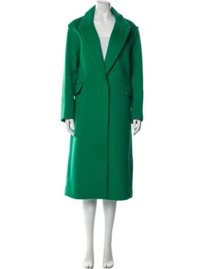 Pre-owned Maje Wool Coat In Green
