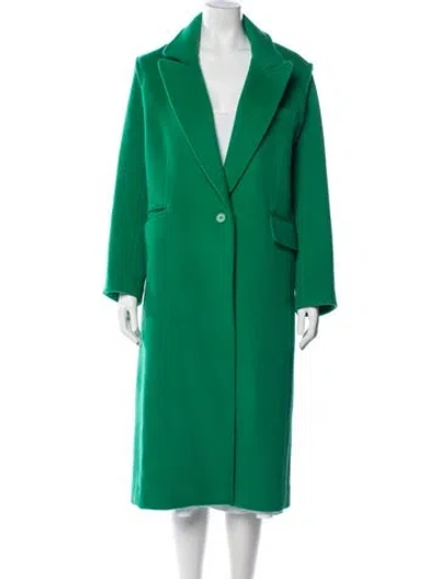 Pre-owned Maje Wool Coat In Green