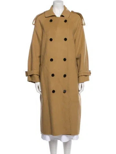 Pre-owned Maje Wool Coat In Neutral
