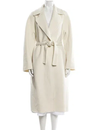 Pre-owned Maje Wool Coat In Neutral