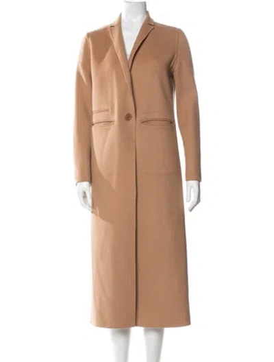 Pre-owned Maje Wool Coat In Neutral