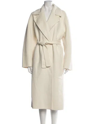 Pre-owned Maje Wool Coat In Neutrals