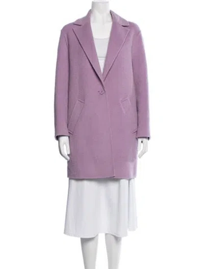 Pre-owned Maje Wool Coat In Purple