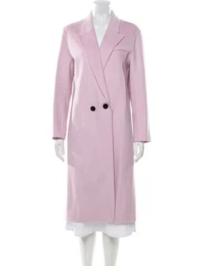 Pre-owned Maje Wool Coat In Purple