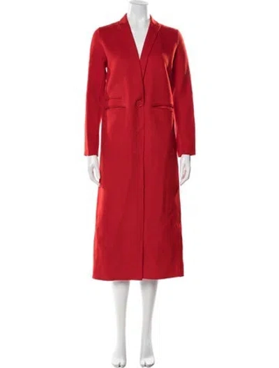 Pre-owned Maje Wool Coat In Red