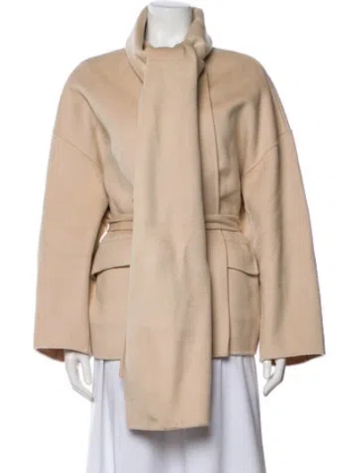 Pre-owned Maje Wool Coat W/ Tags In Neutral