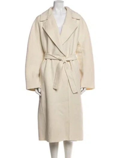 Pre-owned Maje Wool Coat W/ Tags In Neutrals