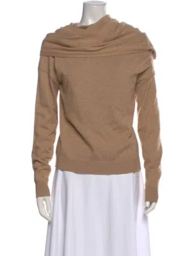 Pre-owned Maje Wool Cowl Neck Sweater In Neutral