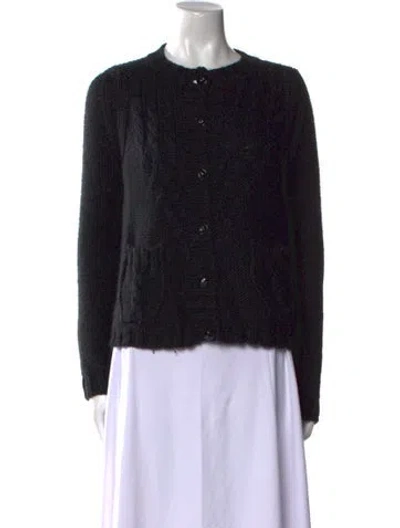 Pre-owned Maje Wool Crew Neck Sweater In Black