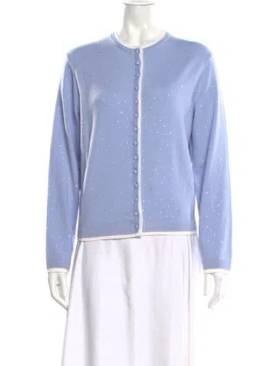 Pre-owned Maje Wool Crew Neck Sweater In Blue