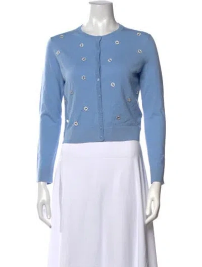 Pre-owned Maje Wool Crew Neck Sweater In Blue