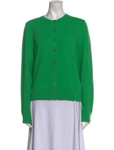 Pre-owned Maje Wool Crew Neck Sweater In Green