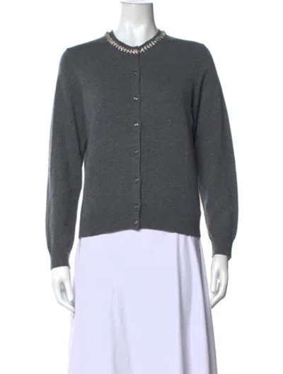 Pre-owned Maje Wool Crew Neck Sweater In Grey