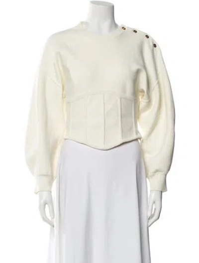 Pre-owned Maje Wool Crew Neck Sweater In Neutral