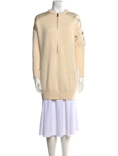 Pre-owned Maje Wool Crew Neck Sweater In Neutral