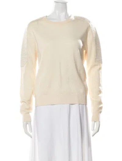 Pre-owned Maje Wool Crew Neck Sweater In Neutral