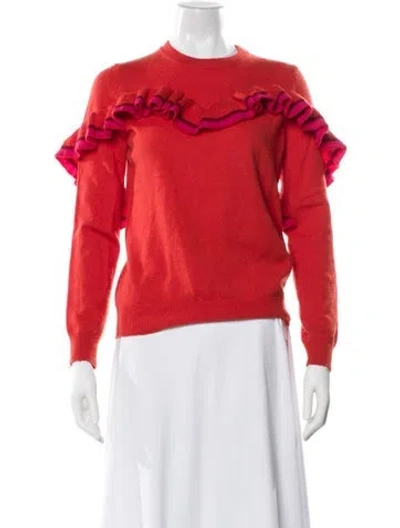 Pre-owned Maje Wool Crew Neck Sweater In Orange