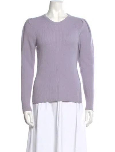 Pre-owned Maje Wool Crew Neck Sweater In Purple