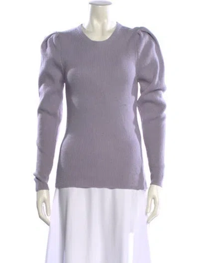 Pre-owned Maje Wool Crew Neck Sweater In Purple