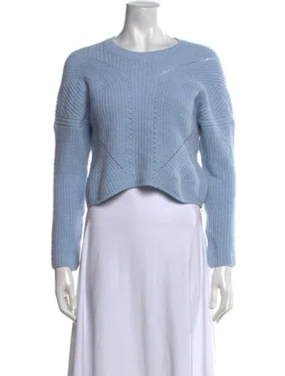 Pre-owned Maje Wool Crew Neck Sweater W/ Tags In Blue