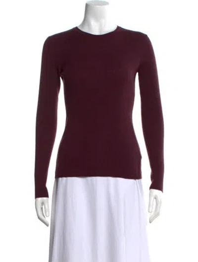 Pre-owned Maje Wool Crew Neck Sweater W/ Tags In Burgundy