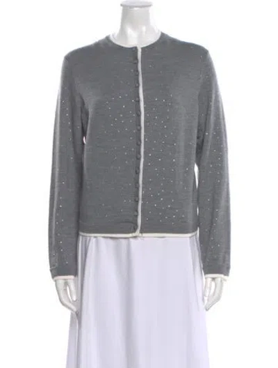 Pre-owned Maje Wool Crew Neck Sweater W/ Tags In Gray