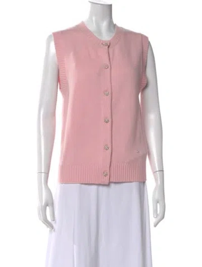 Pre-owned Maje Wool Crew Neck Sweater W/ Tags In Pink