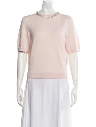 Pre-owned Maje Wool Crew Neck Sweater In White