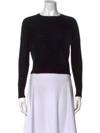 Pre-owned Maje Wool Crew Neck Top In Black