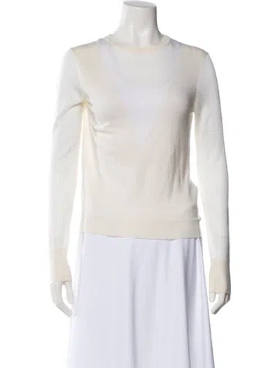 Pre-owned Maje Wool Crew Neck Top In Neutral