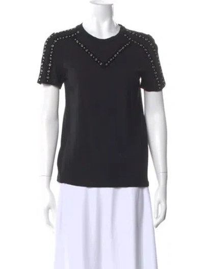 Pre-owned Maje Wool Crew Neck T-shirt In Black