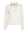 Maje Wool Embellished Cardigan In White