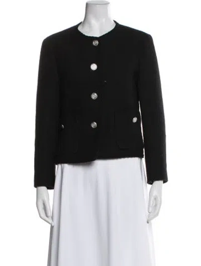 Pre-owned Maje Wool Evening Jacket In Black