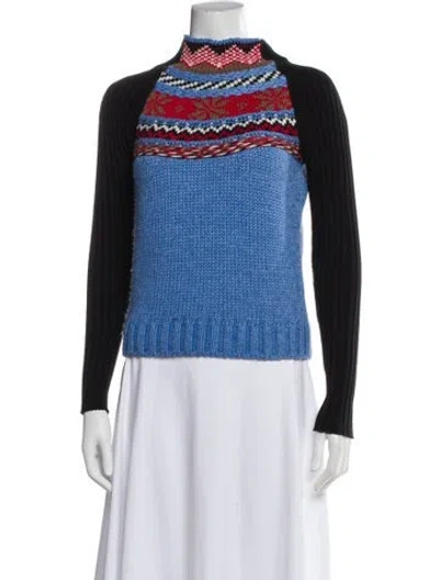 Pre-owned Maje Wool Graphic Print Sweater In Multi