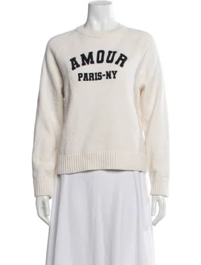 Pre-owned Maje Wool Graphic Print Sweater In Neutral